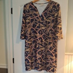 Smith & Quinn Navy Dress with EQUISTRIAN Print